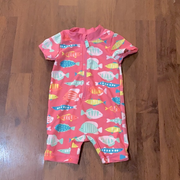 Carter’s zip front rashguard bathing suit - Picture 1 of 3